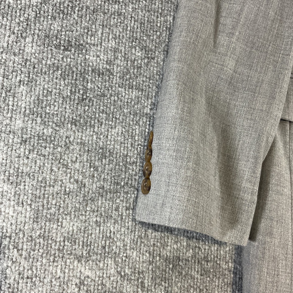 J.Crew Thompson Voyager Sport Coat Blazer 40R 100% Wool Gray Mens Suit Jacket - Picture 9 of 15